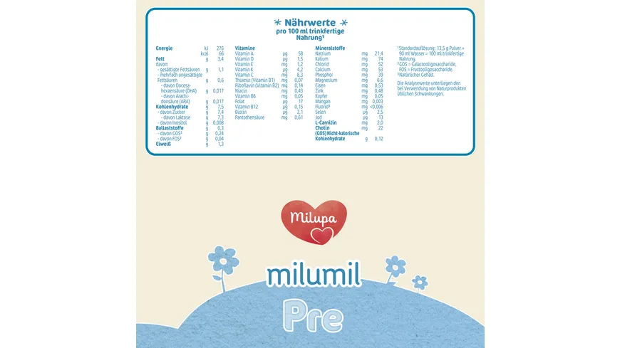 Milupa Milumil Pre Anfangsmilch 800 g