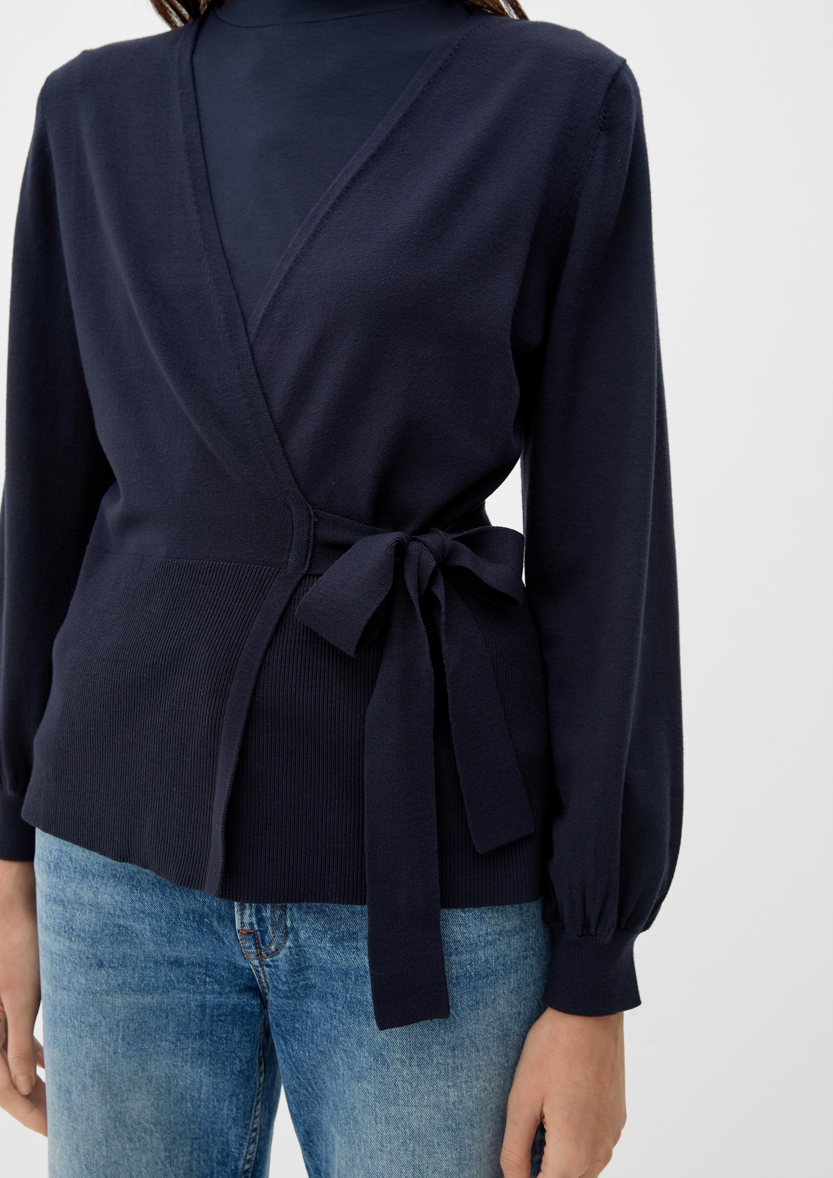 Strickjacke in Wickeloptik  2125658-5959