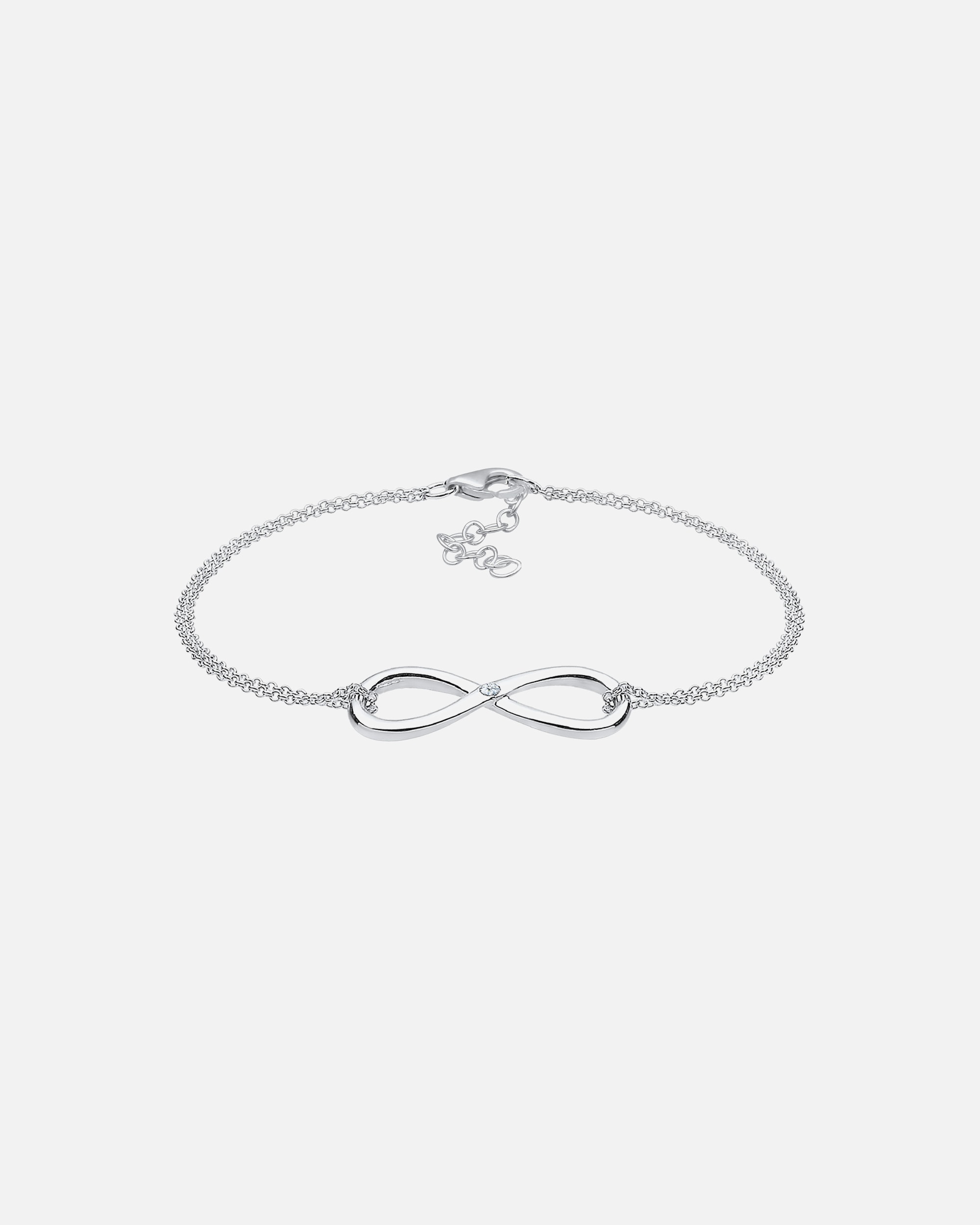 Ciondolo basic da donna Elli DIAMONDS a forma di infinito con diamante (0,03 ct.) in argento sterling 925