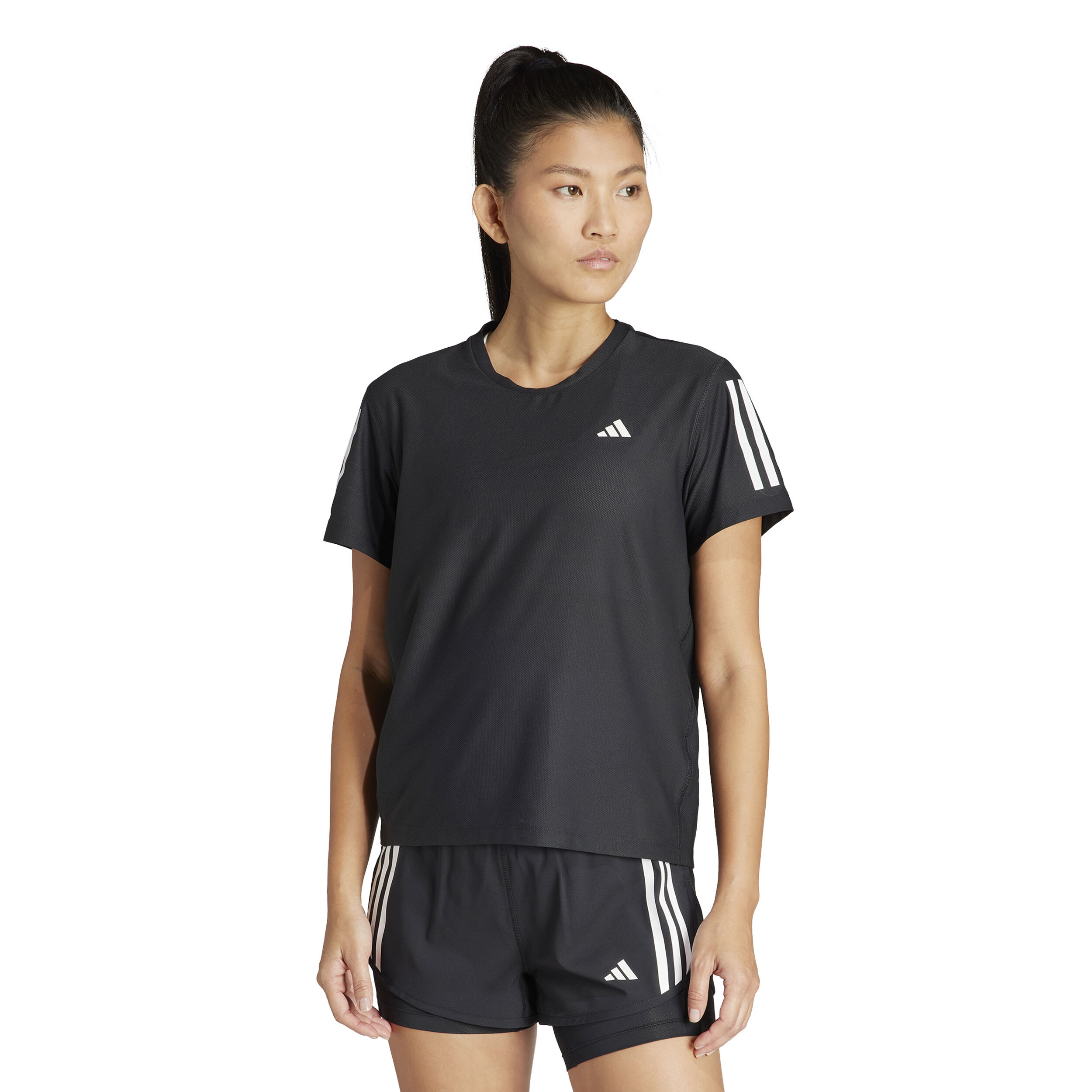 Own The Run B Tee Laufshirt Damen - Schwarz