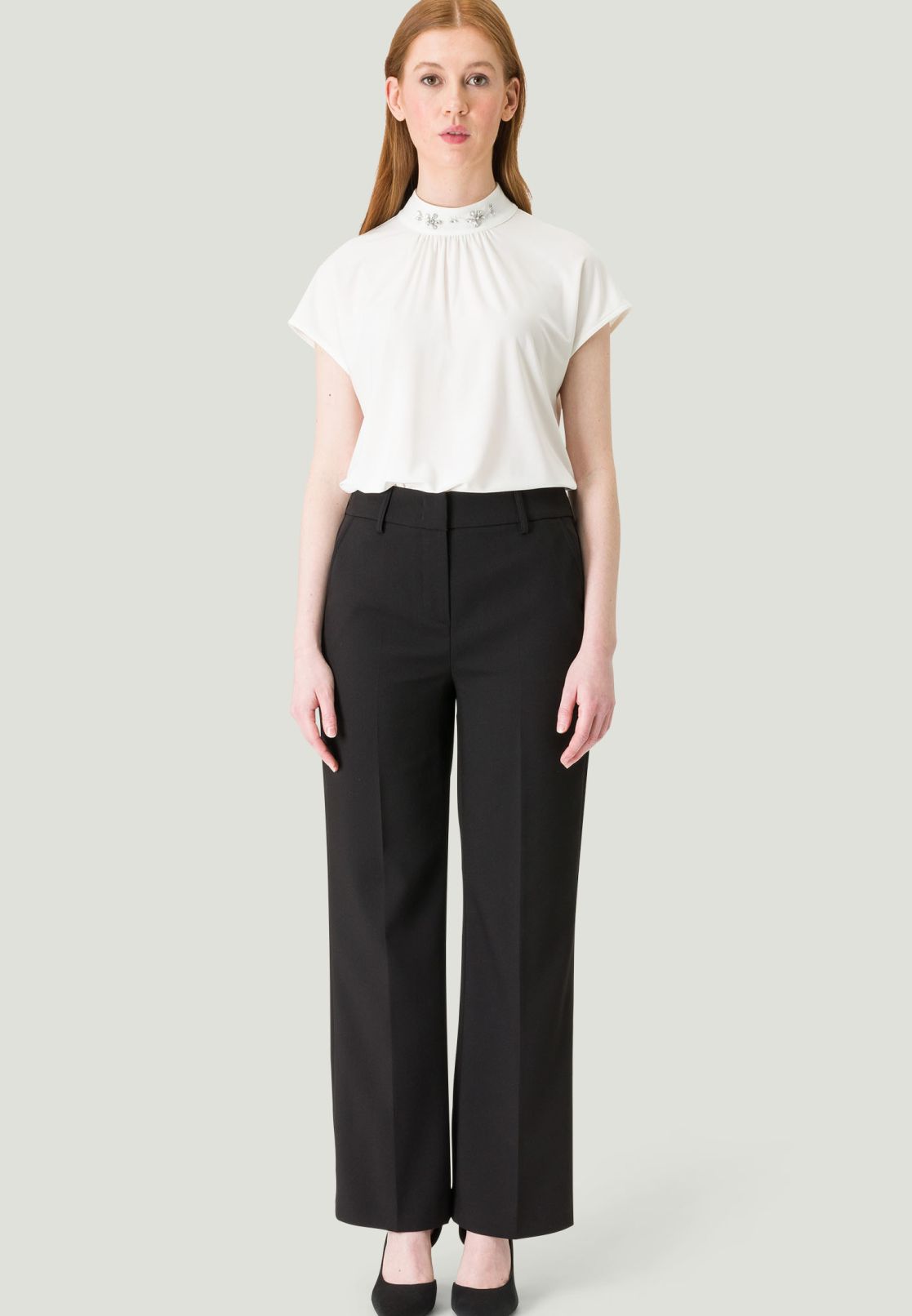 Blusenshirt kurzarm mit Strass Detail