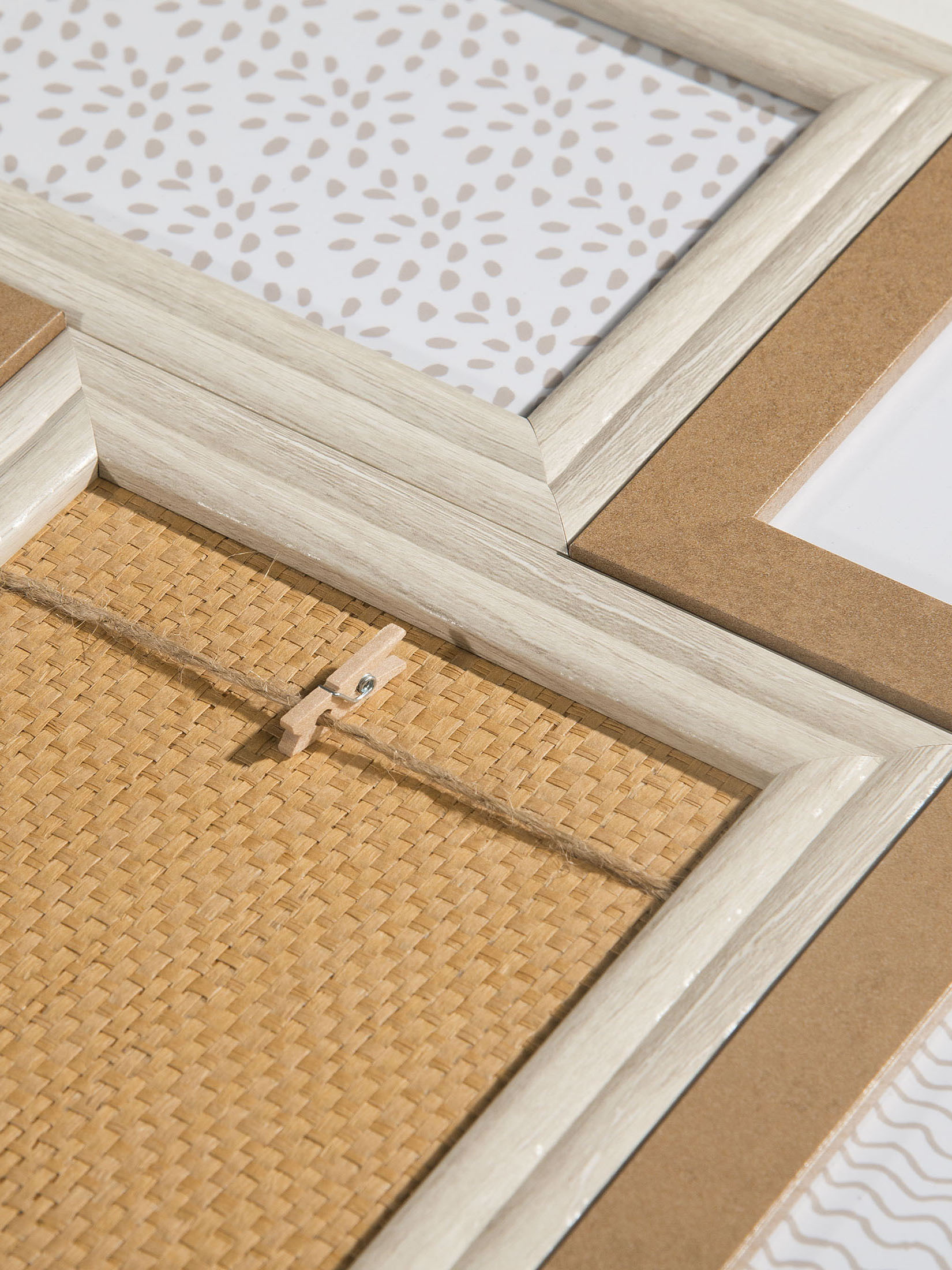 Collage Natural Bilderrahmen, Beige