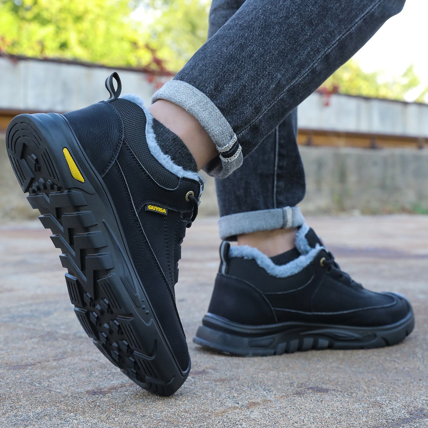 Daisred Herren Sicherheitsschuhe Wasserdichte Schutzschuhe Arbeitsschuh