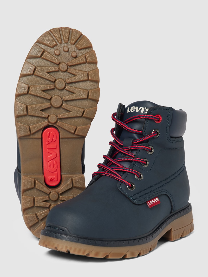 Schnürboots mit Reißverschluss Modell 'NEW FORREST' in camel