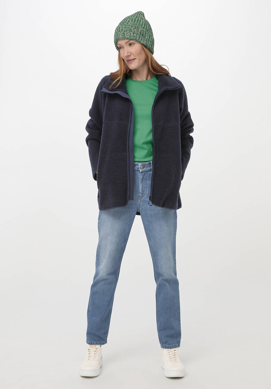 Wollfleece Jacke aus reiner Bio-Merinowolle