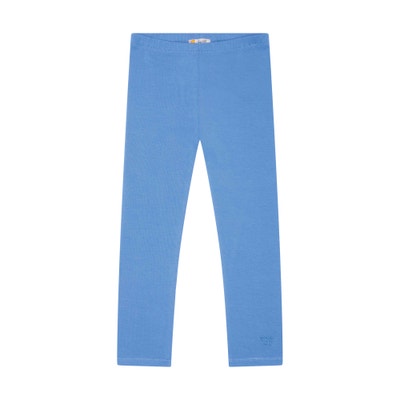Set Leggings + T-Shirt kurzarm, mittelblau für Mädchen