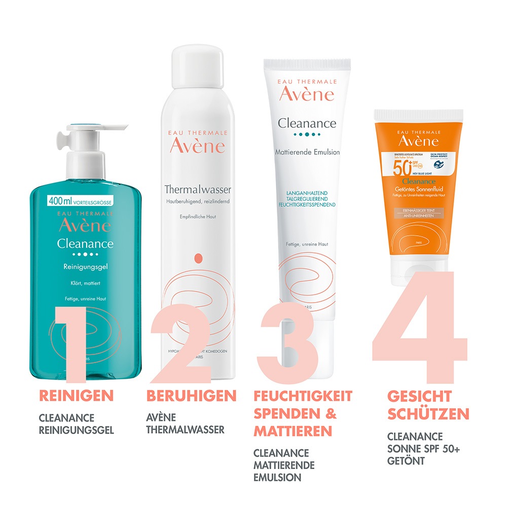 AVENE Cleanance Sonnenfluid SPF 50+ getönt