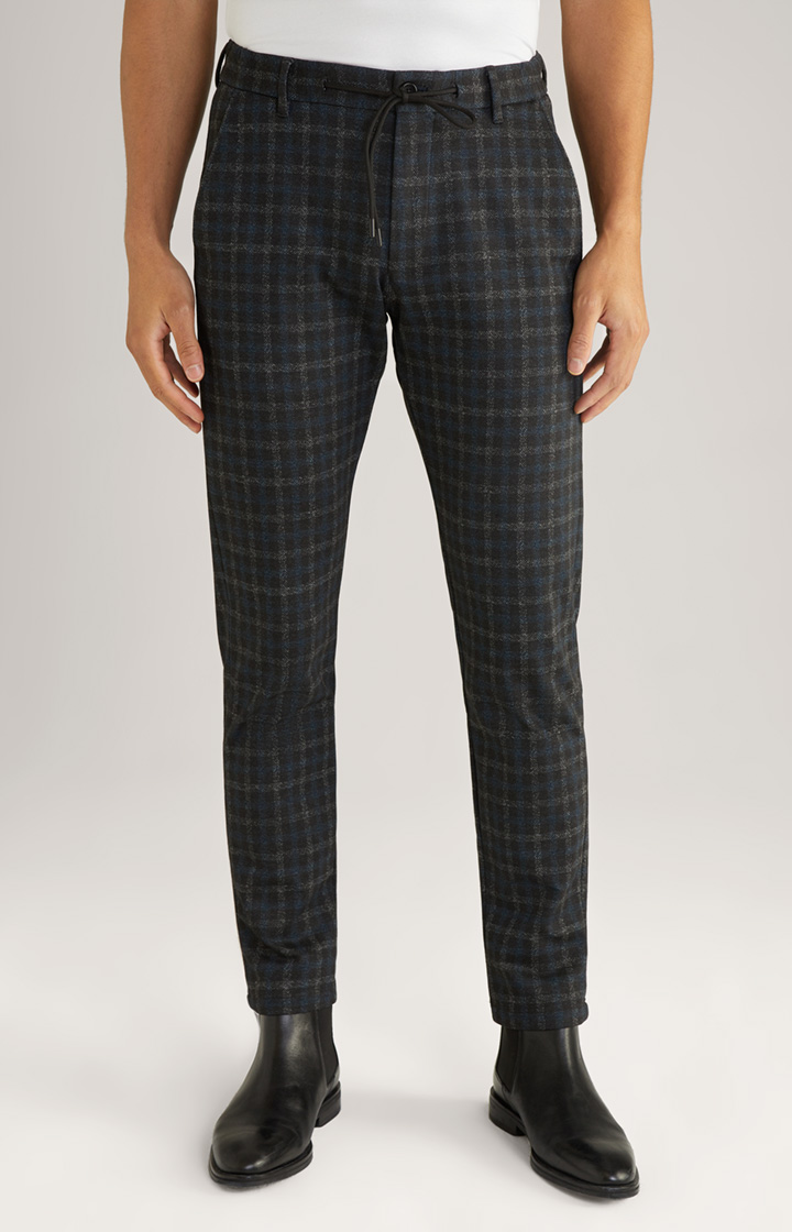 Hose Maxton in Schwarz/Grün kariert