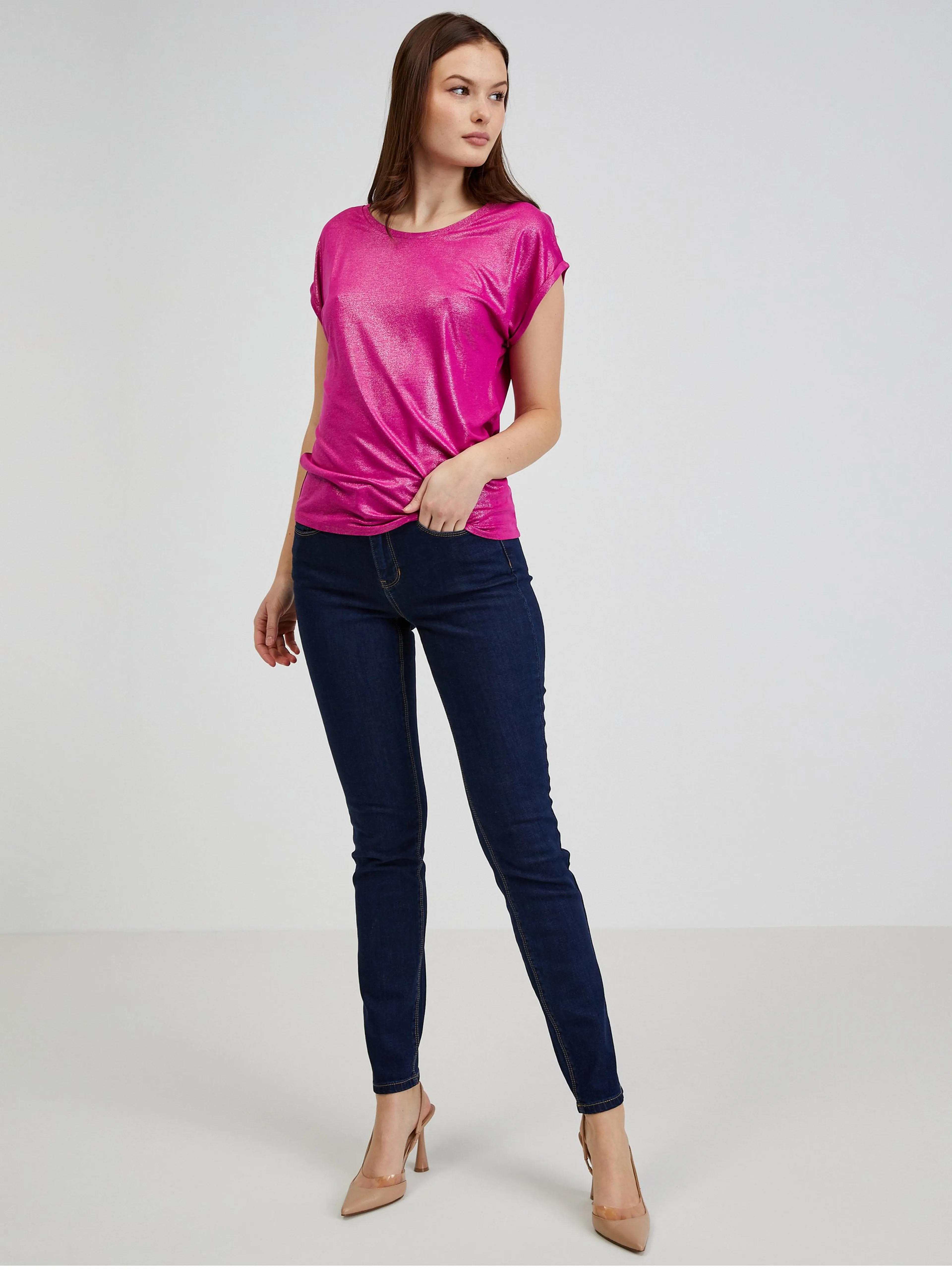 Dunkelrosa Damen T-Shirt ORSAY