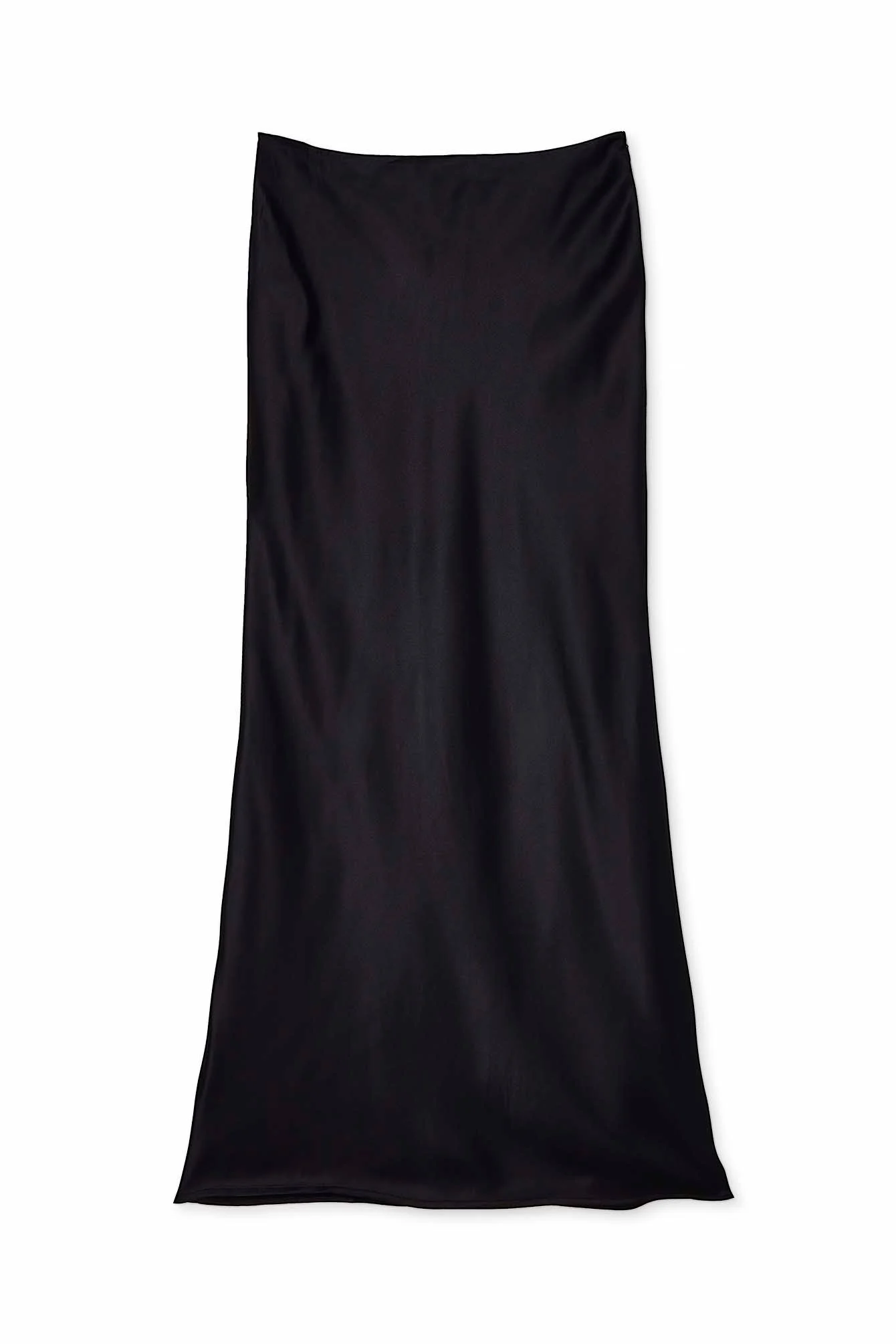 Meerjungfrau-Maxirock aus Satin mit niedriger Taille