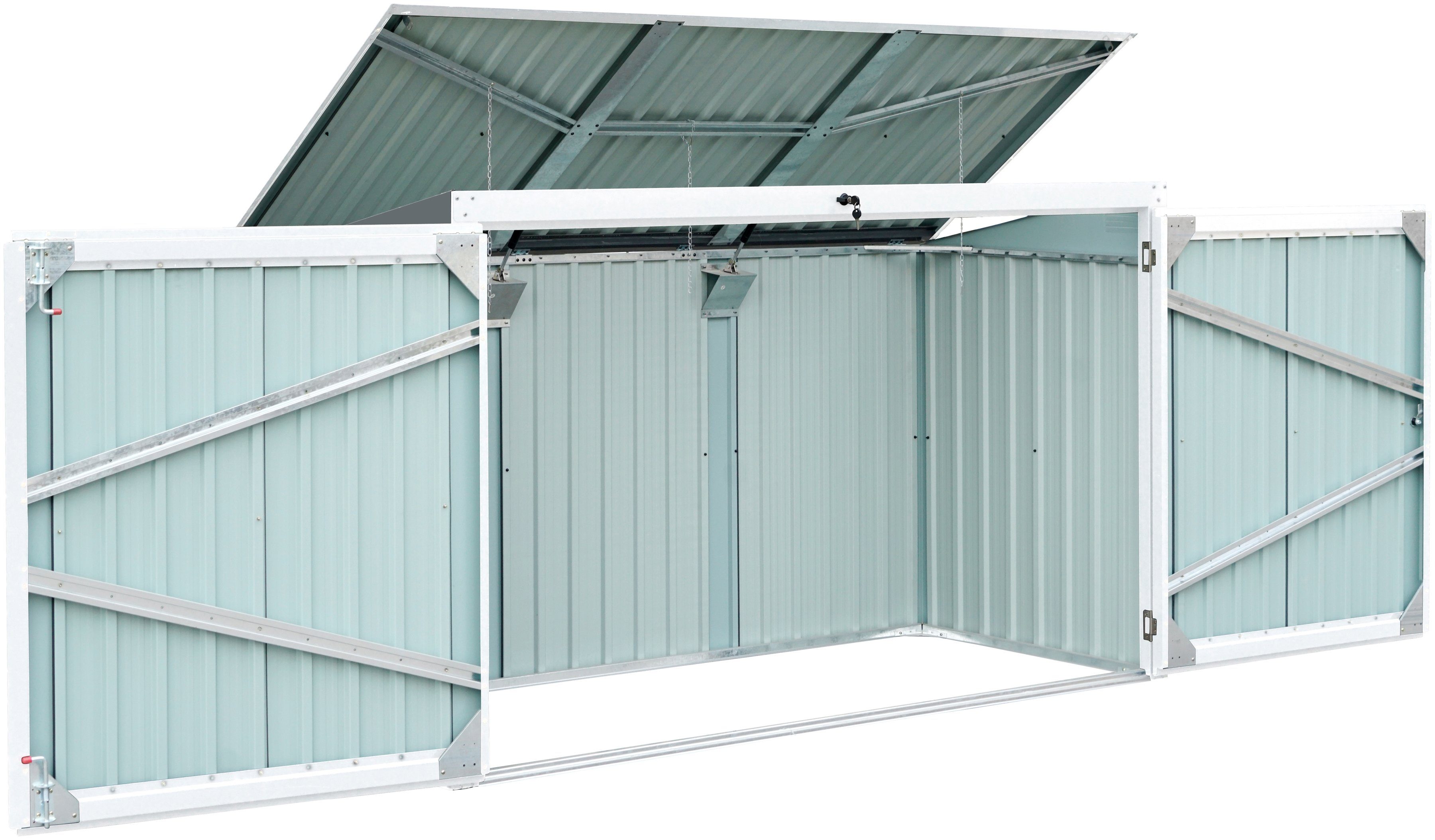KONIFERA Mülltonnenbox Tobi 3, für 3x240 l, BxTxH: 233x101x134 cm