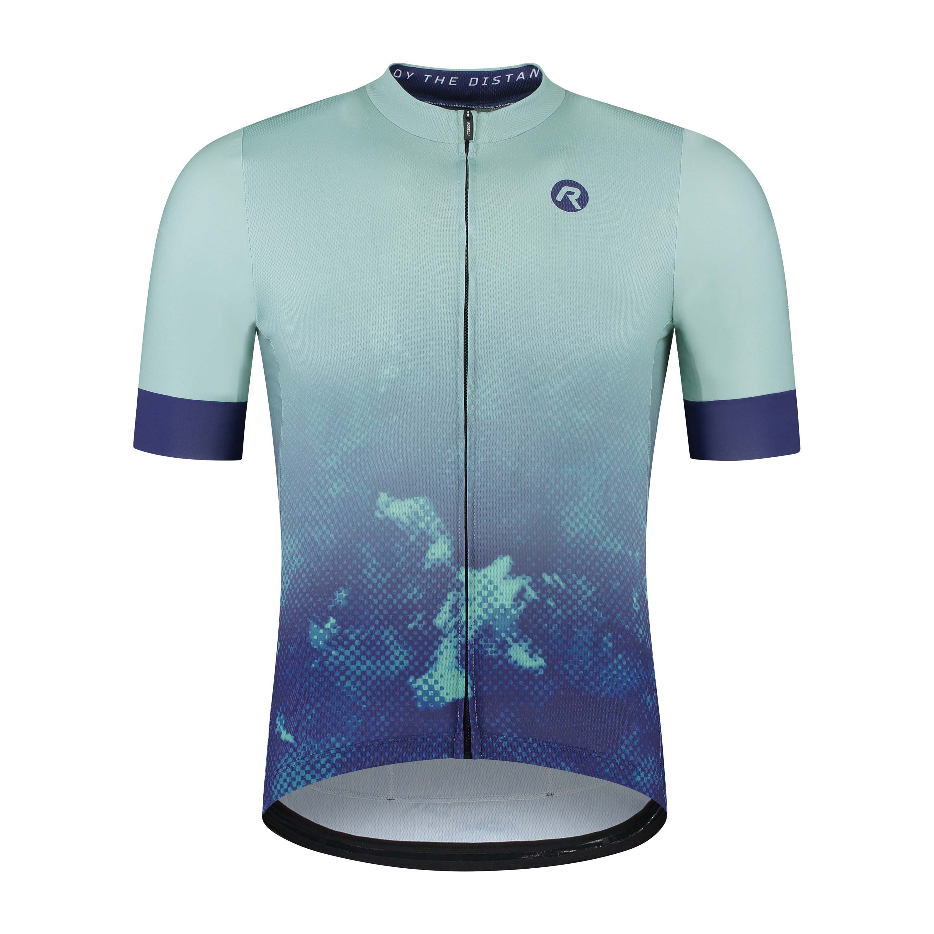 Rogelli Nebula Blau Herren Radtrikot Kurzarm