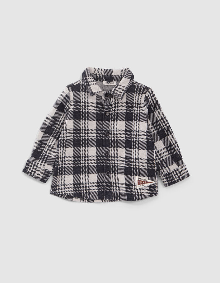 Chemise à carreaux et capuche amovible bébé garçon