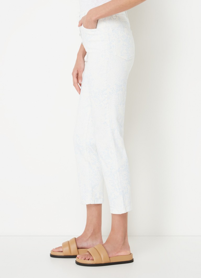Calça jeans cropped de cintura alta e corte justo Phase Eight Cordelia com estampa floral.
