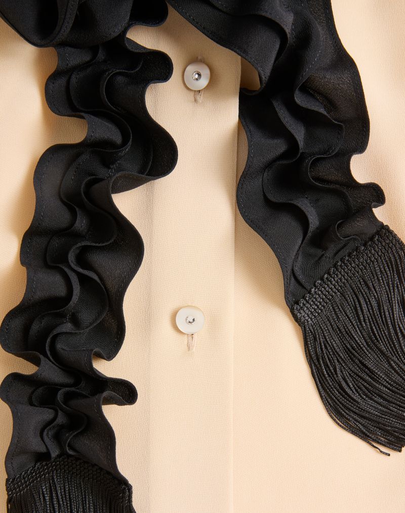 Camisa de crepe de chine