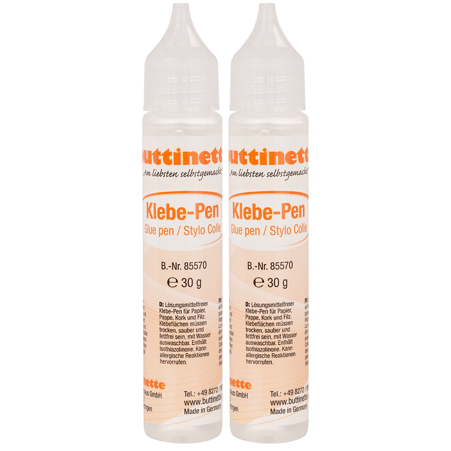 buttinette Klebe-Pen, 2x 30g