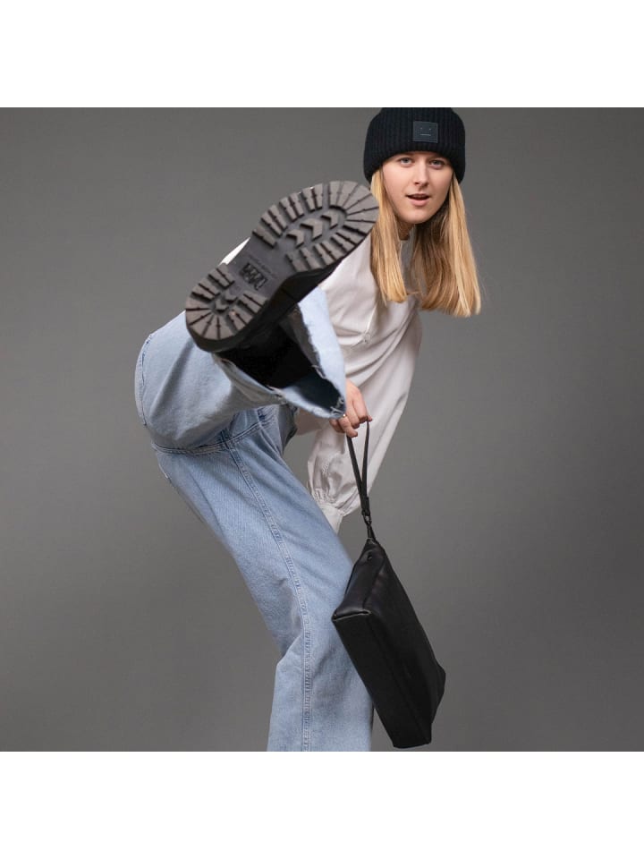 FEYNSINN Leder-Umhängetasche & Clutch echt Leder Schulter groß schwarz in schwarz günstig kaufen onesize