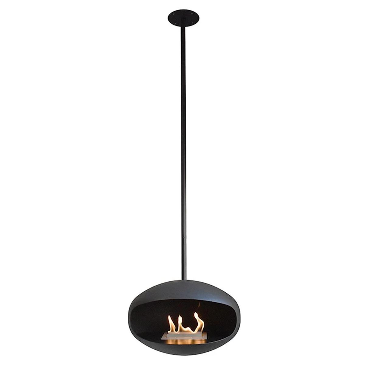 Cocoon Fires Cocoon Aeris Bioethanol-Kamin mit schwarzem Ständer, Cocoon 2.0 Brennertechnologie, elegantes und einzigartiges Aussehen