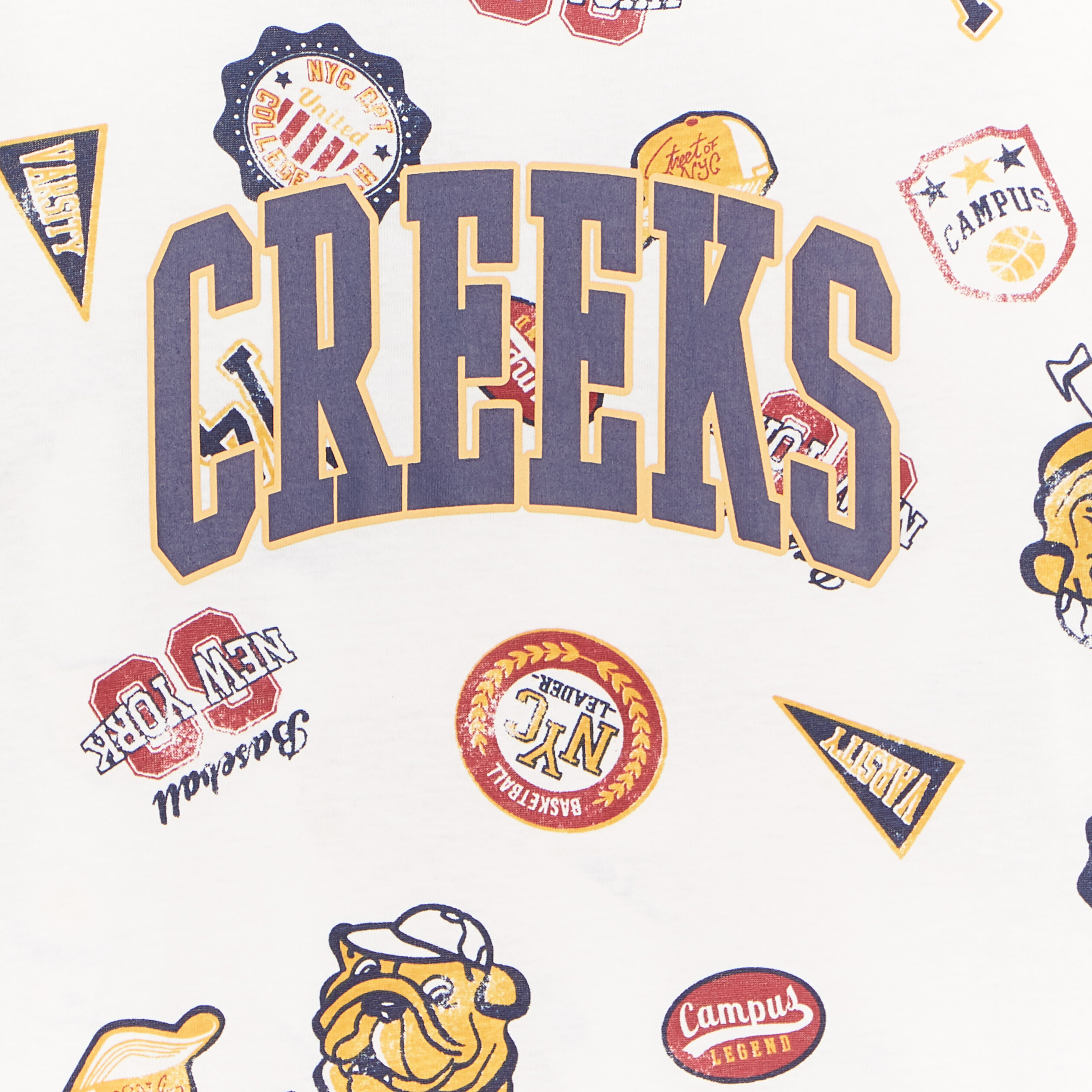 T-shirt droit manches courtes Creeks blanc garçon | La Halle