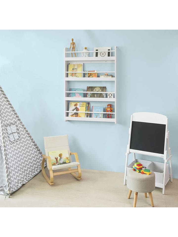 SoBuy Kinderregal in Weiß - (B)80 x (H)118 x (T)12cm günstig kaufen onesize