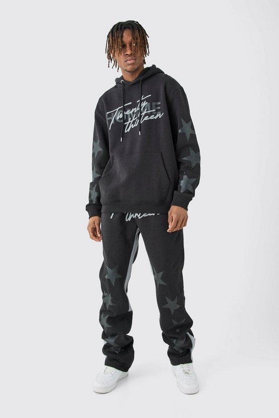Tall Oversize Trainingsanzug mit Sternen Homme Print