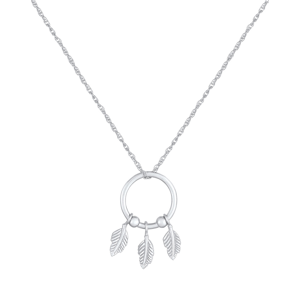 Elli Elli Collier Pendentif Plume Femme Boho Hippie Tendance Eté en Argent Sterling 92 Bijoux