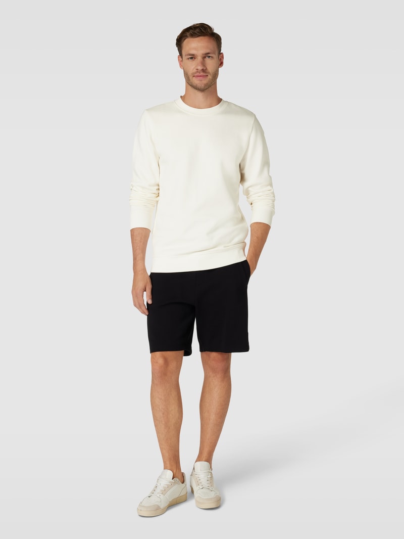 Sweatshirt mit Rundhalsausschnitt Modell 'TILO' in offwhite