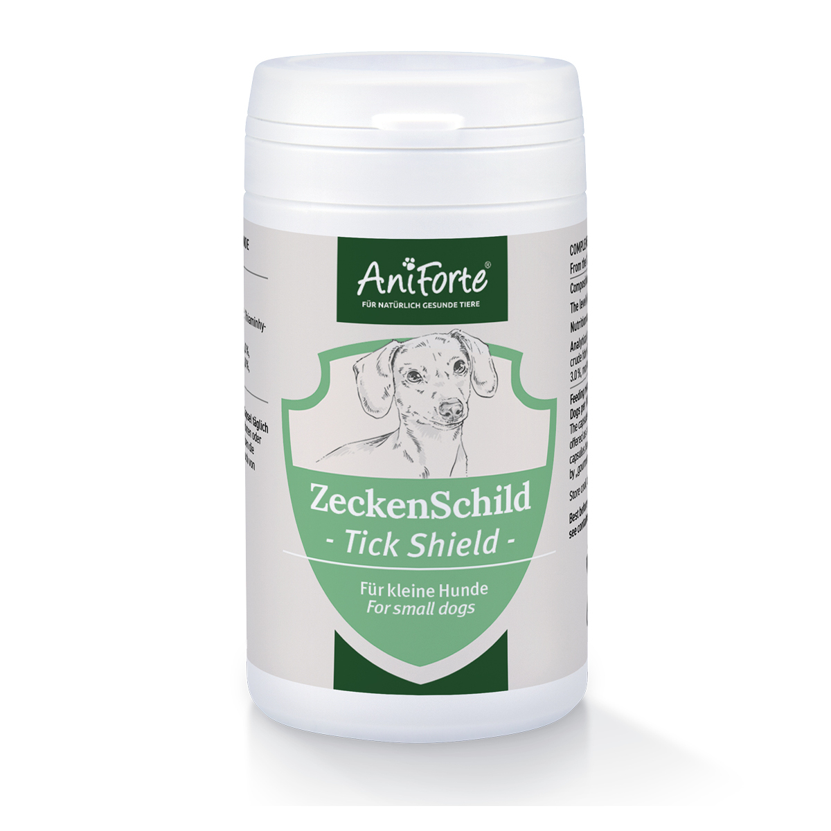 Aniforte Ergänzungsfutter & Aufzucht Aniforte Zecken Schild (bis 10kg) für kleine Hunde 60 Kapseln