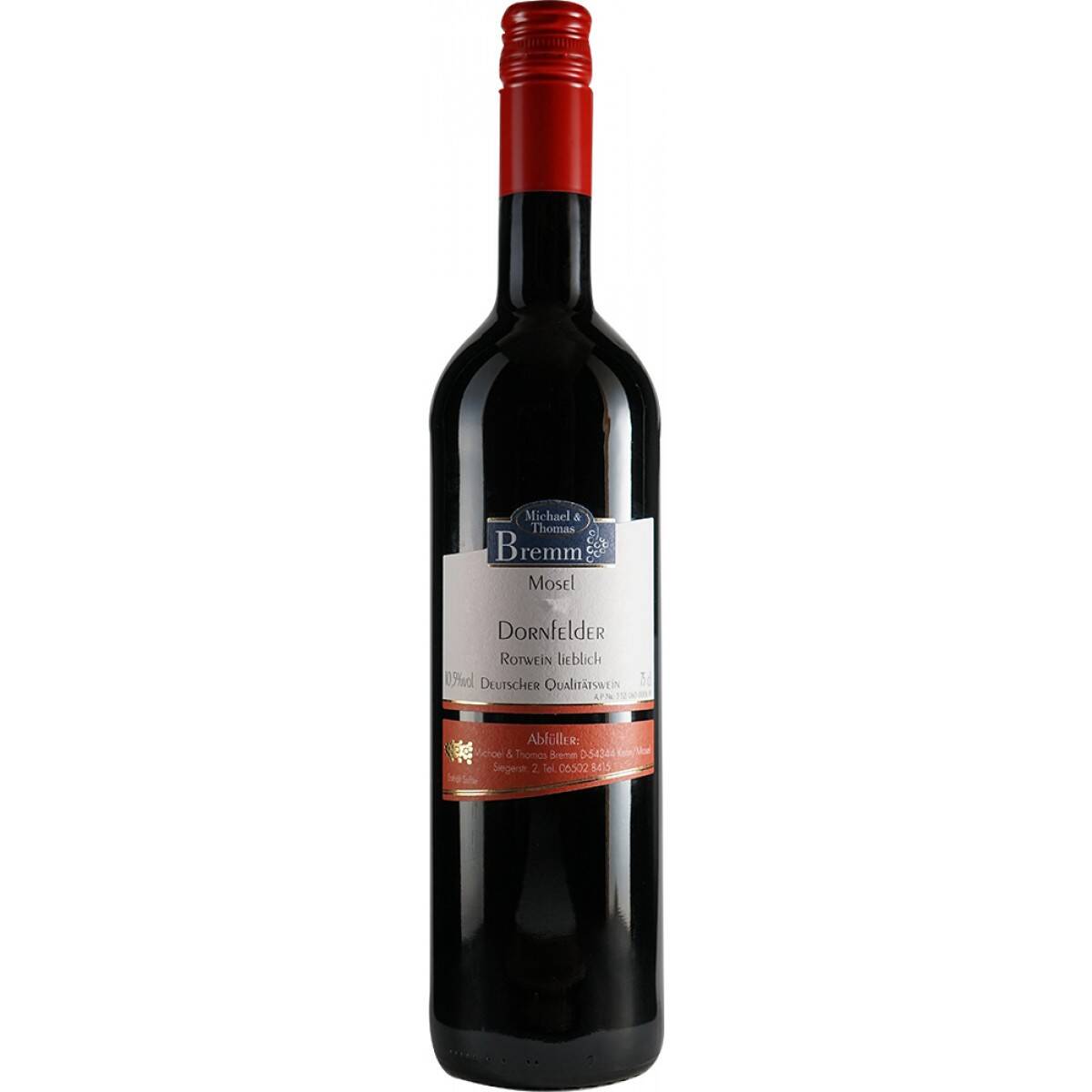Weingut Bremm Dornfelder Rotwein lieblich Weingut Bremm 2022