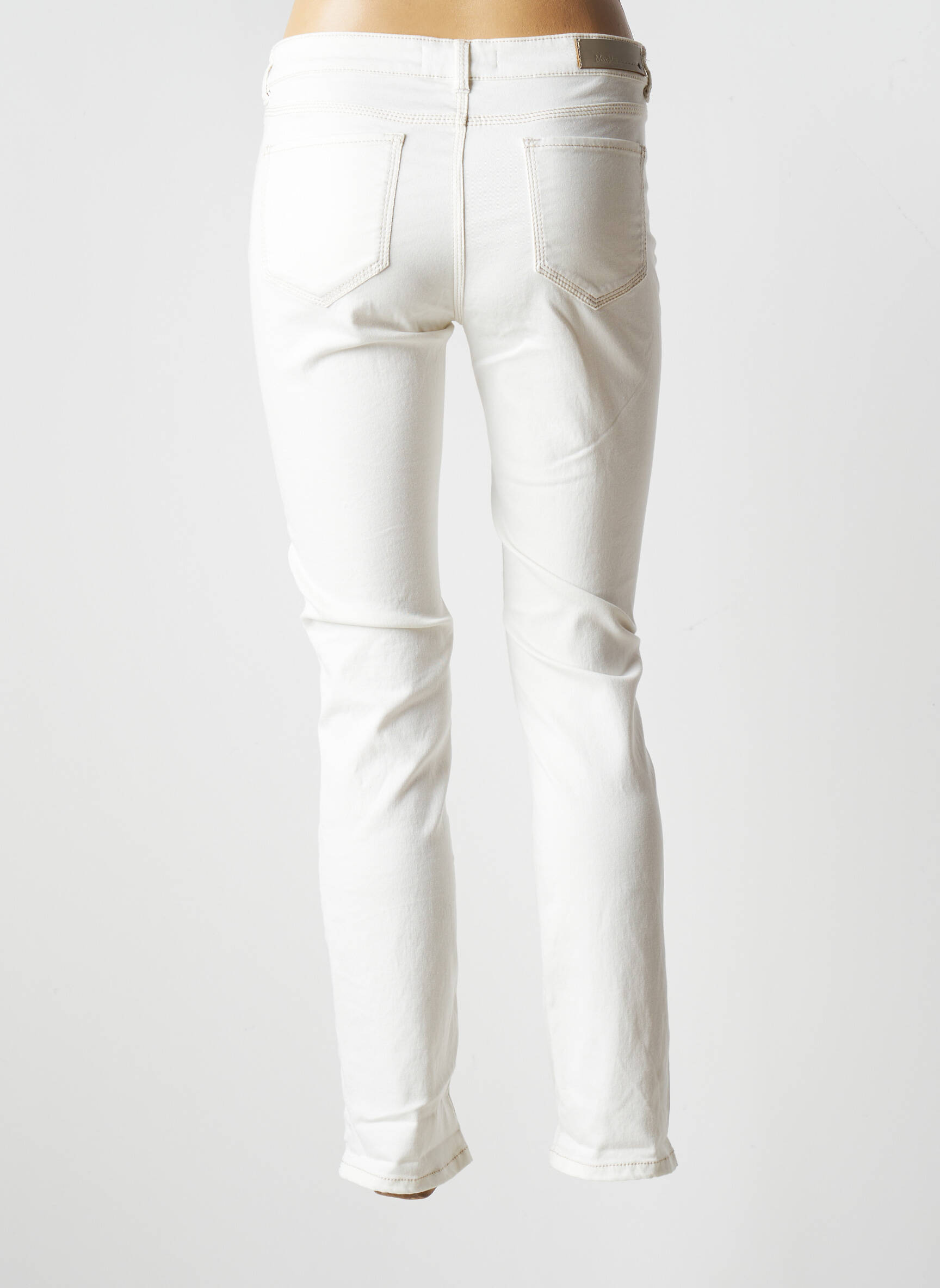 Maxmara Jeans Coupe Slim Femme couleur beige