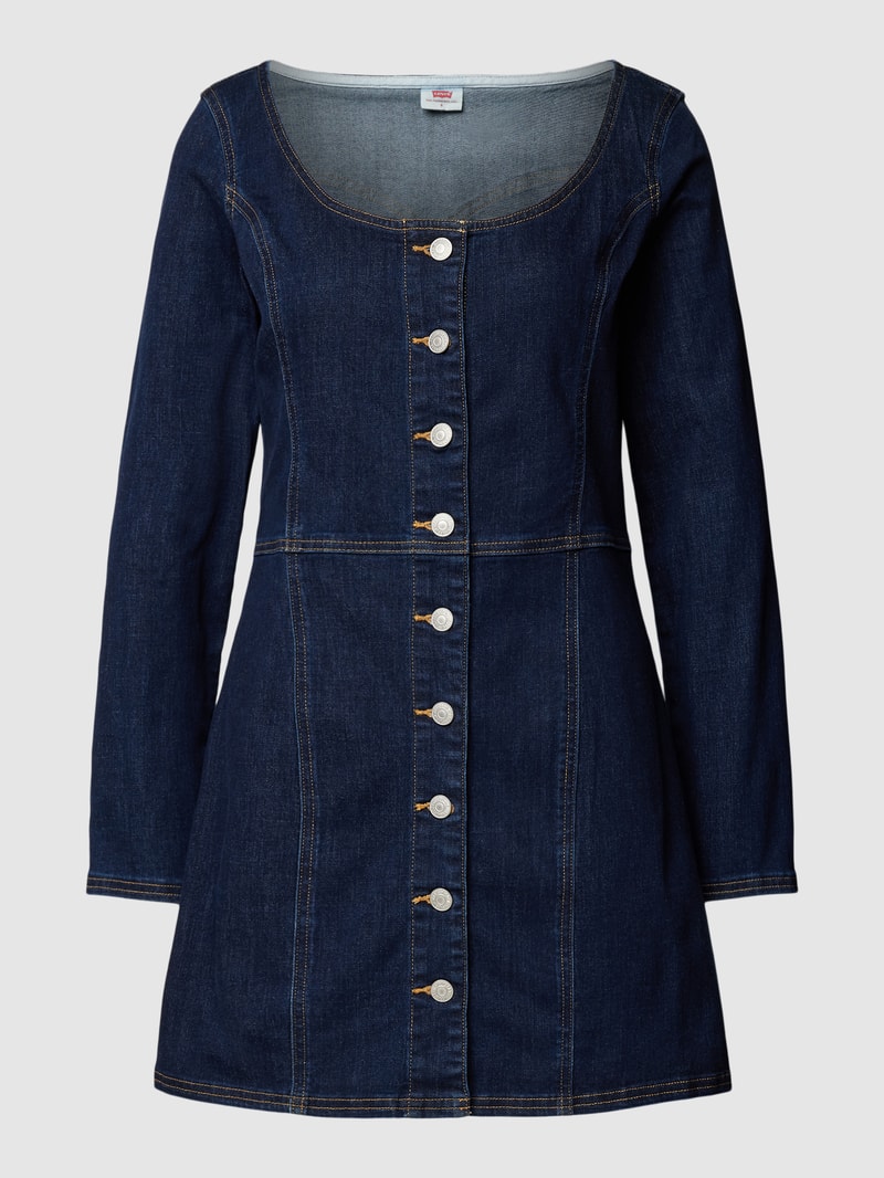 Jeanskleid mit Knopfleiste Modell 'VEDA' in jeans
