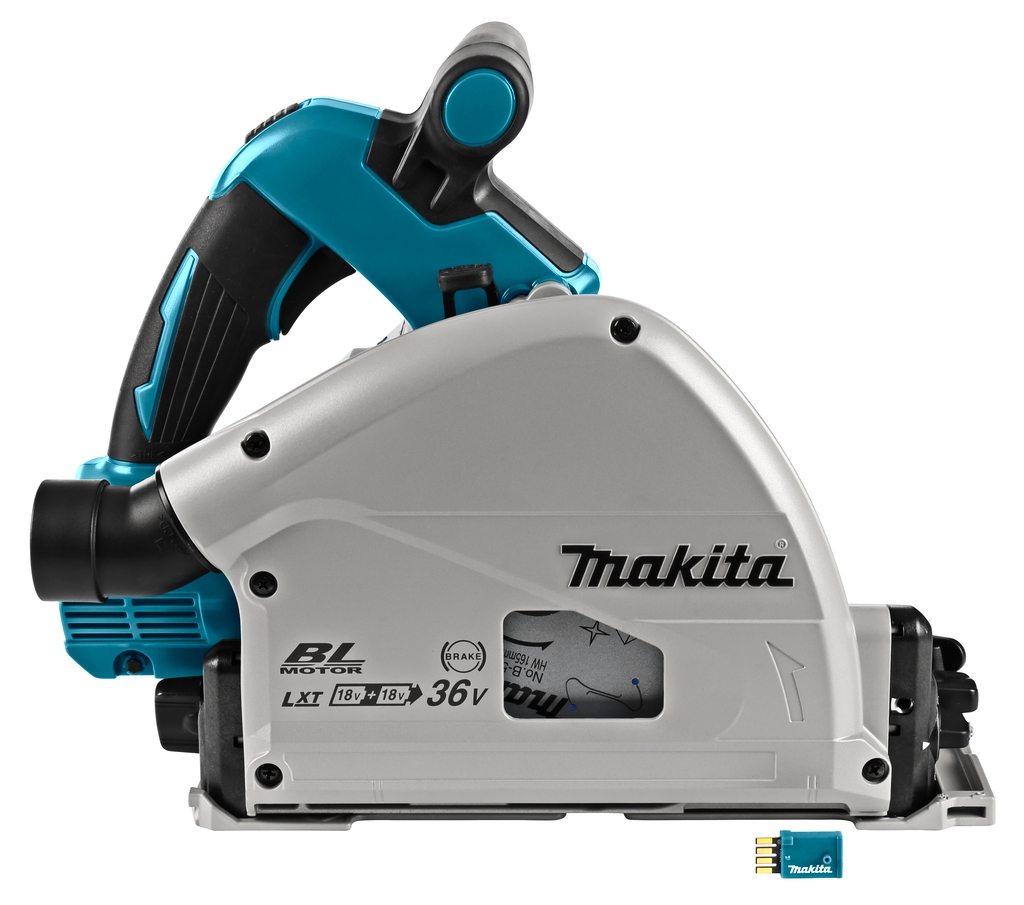 Makita DSP601ZJU Akumulatorska potopna žaga 165 mm 2 x 18 V z oddajnikom AWS brez baterij in polnilnika