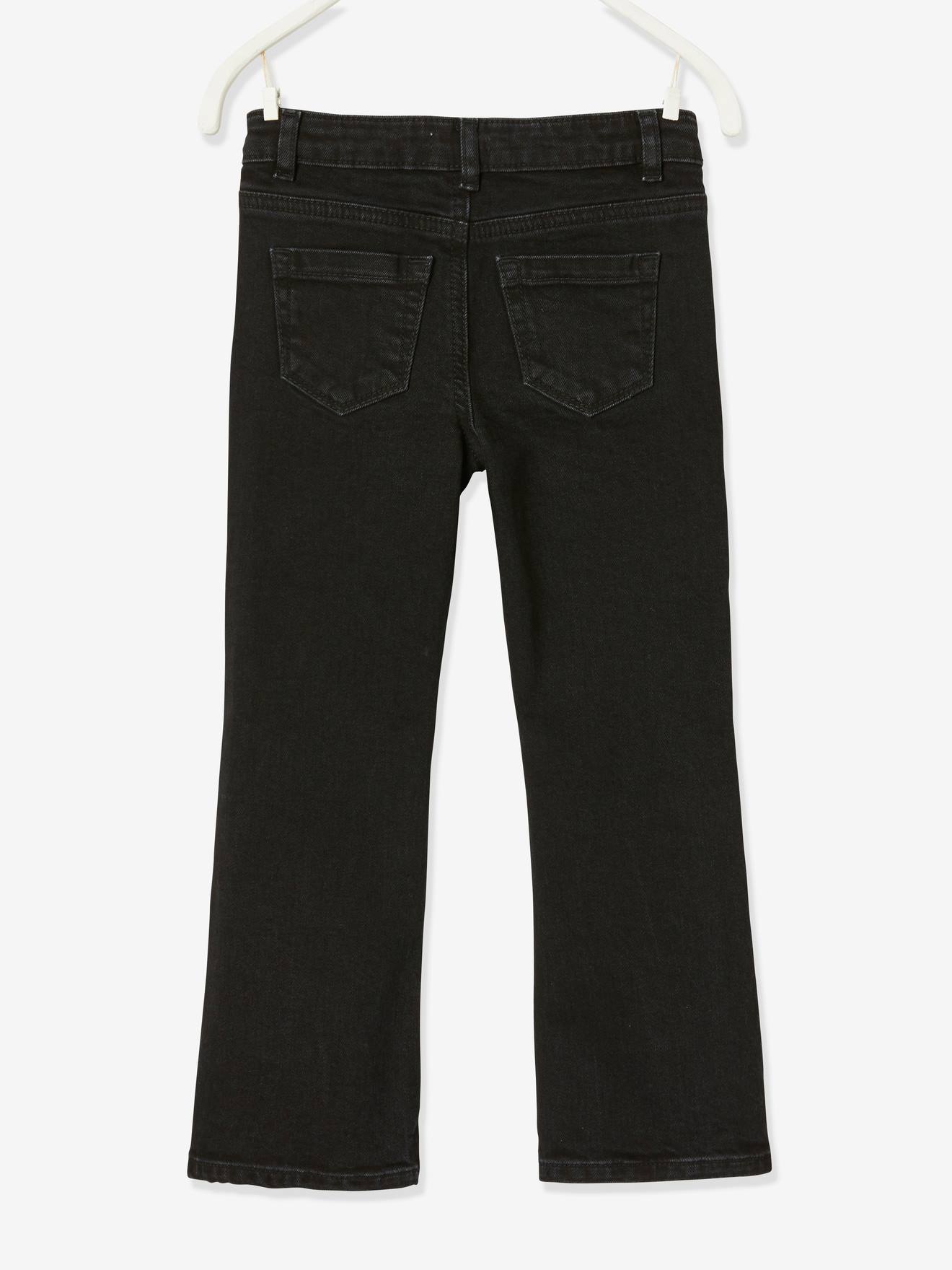 Jean flare fille denim noir