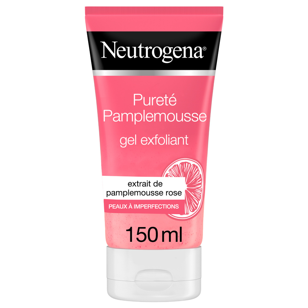 neutrogena Gel Exfoliant au Pamplemousse Rose, Peaux normales à grasses, 150 ml Démaquillant