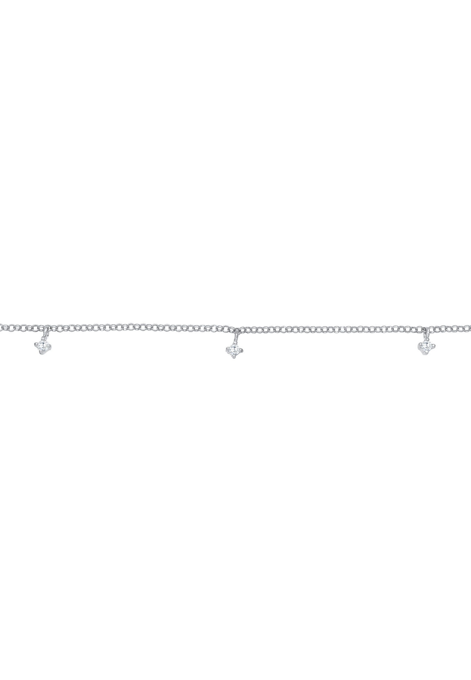 Elli női csillogó pasziánsz choker cirkónia kristályokkal 925 sterling ezüstből