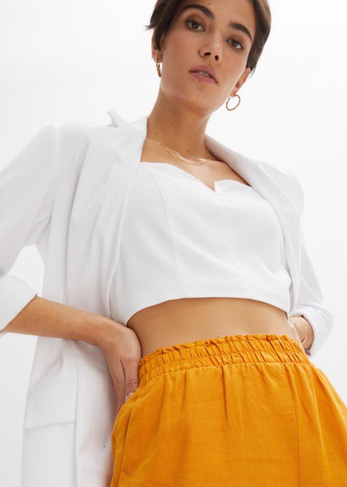 Kurze Webshorts mit Lyocell