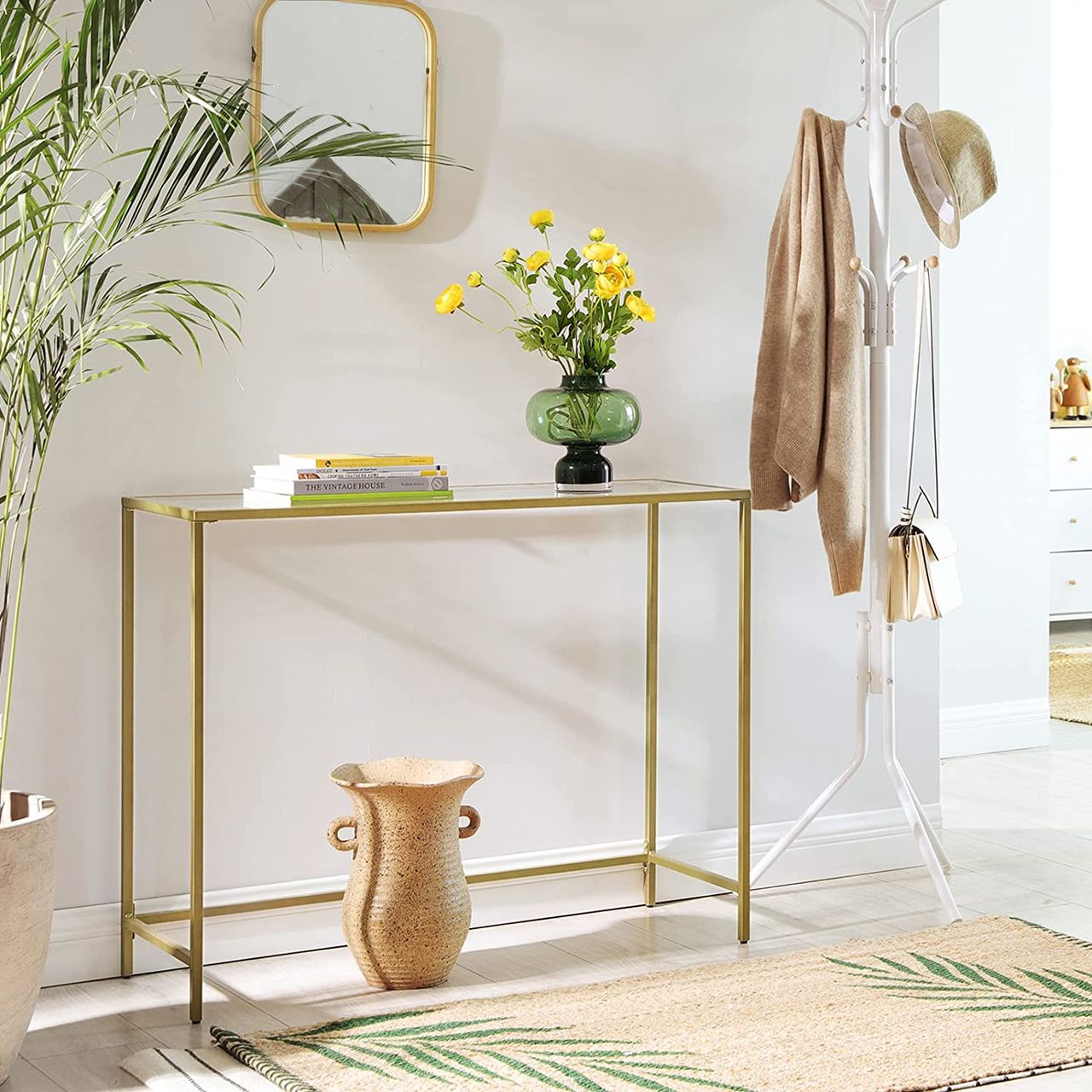 Vasagle Konsolentabelle, 100x35x80cm, Gold