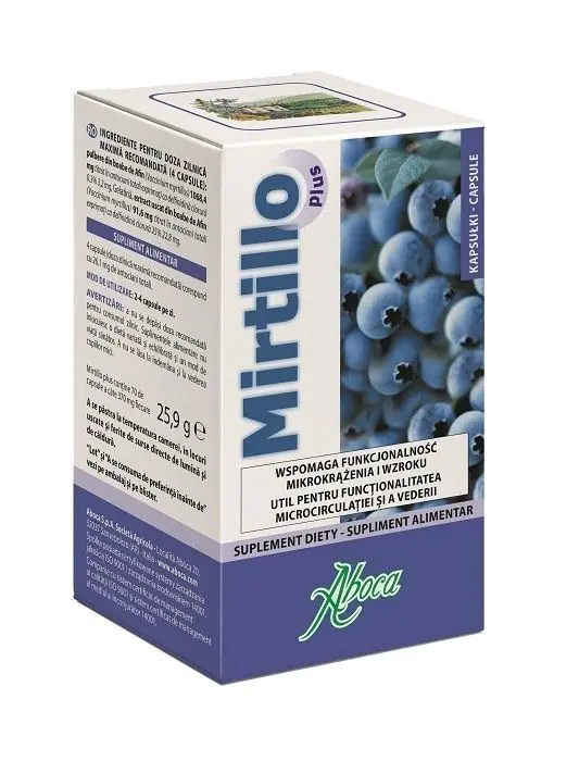 „Aboca Mirtillo Plus“ regėjimo palaikymo kapsulės