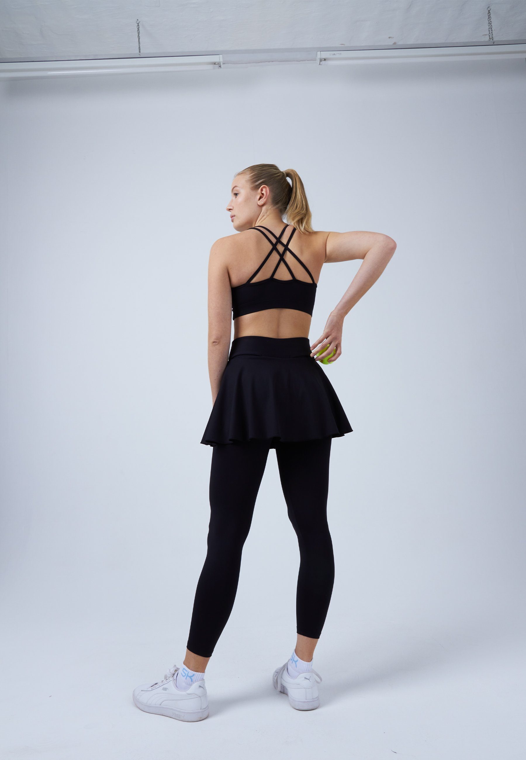 SPORTKIND Tennisrock Advantage 2-in-1 Tennis Skapri Rock mit Leggings Mädchen & Damen schwarz