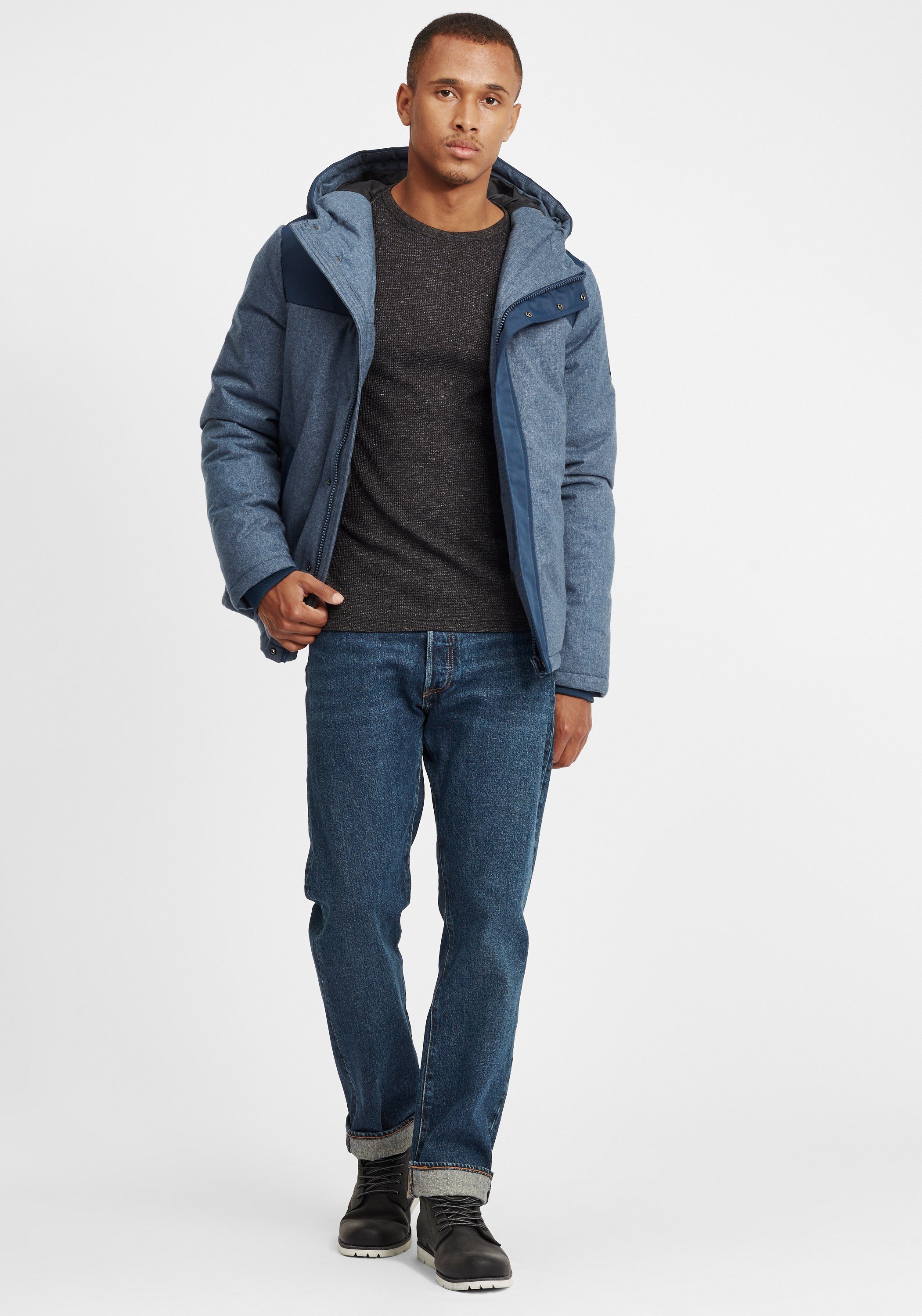 Blend Winterjacke BHMikell modische Herren Winterjacke mit Kapuze