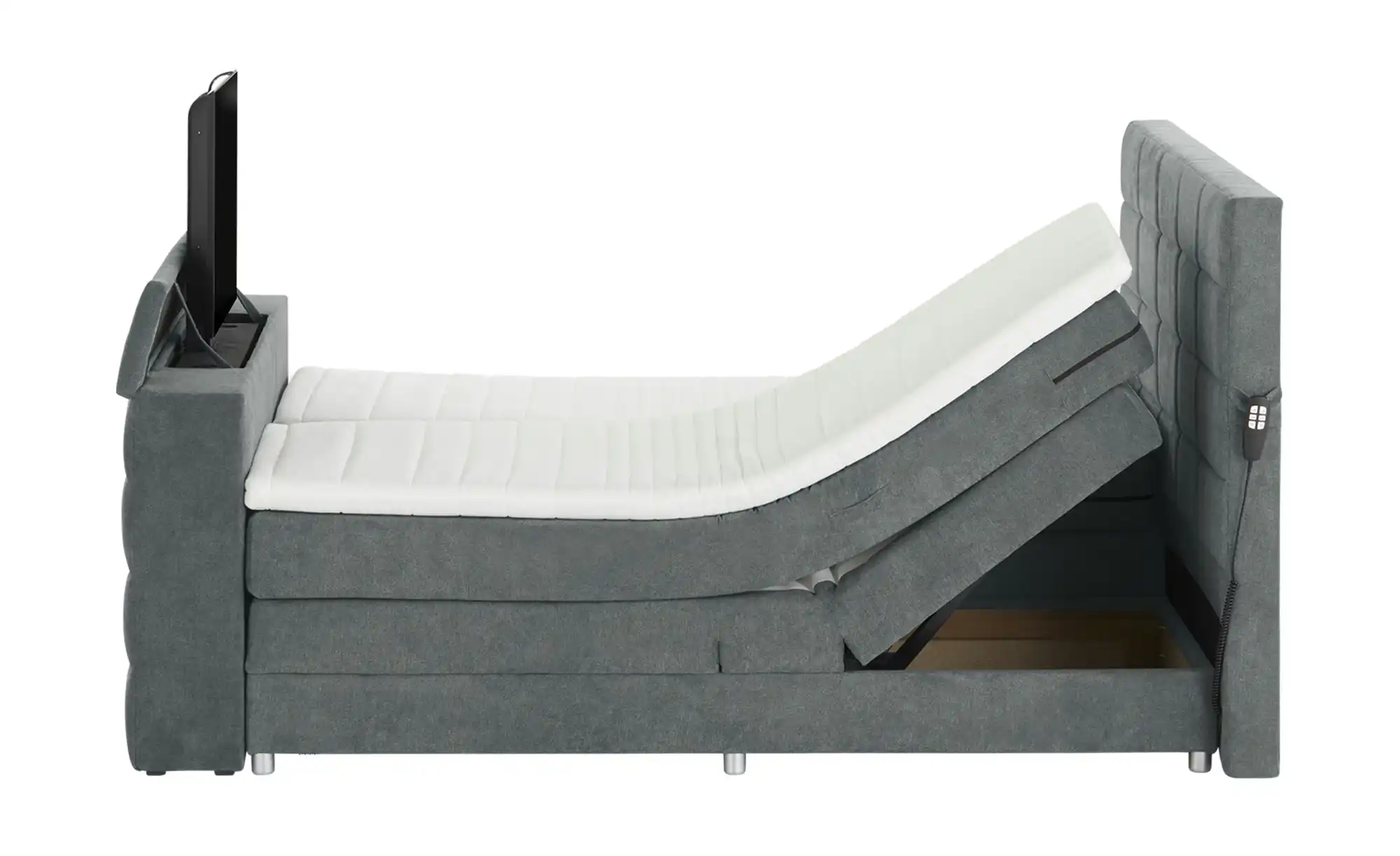 Primo TV-Motor-Boxspringbett mit motorischer TV-Halterung Dillon 2