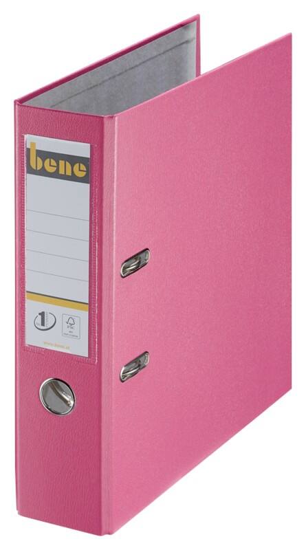 Bene No.1 Power Ordner DIN A4 80 mm Rosa 2 Ringe 291400 PP (Polypropylen) Hochformat