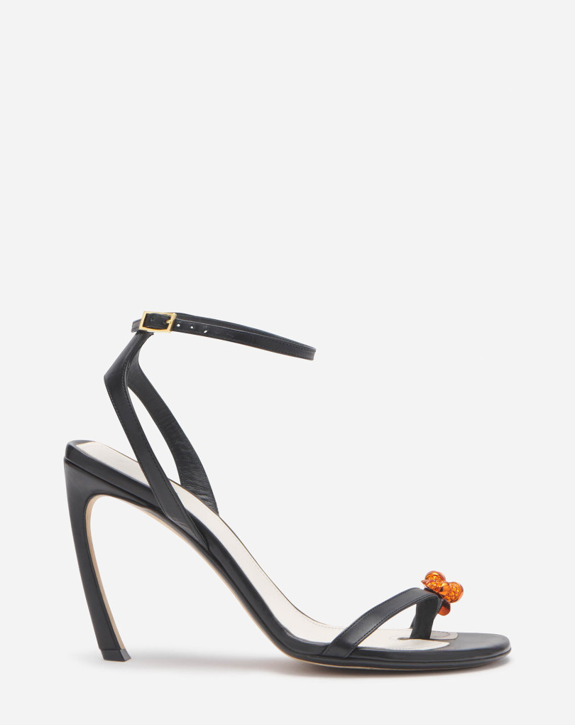 SANDALES SWING EN CUIR AVEC BIJOU MELODIE