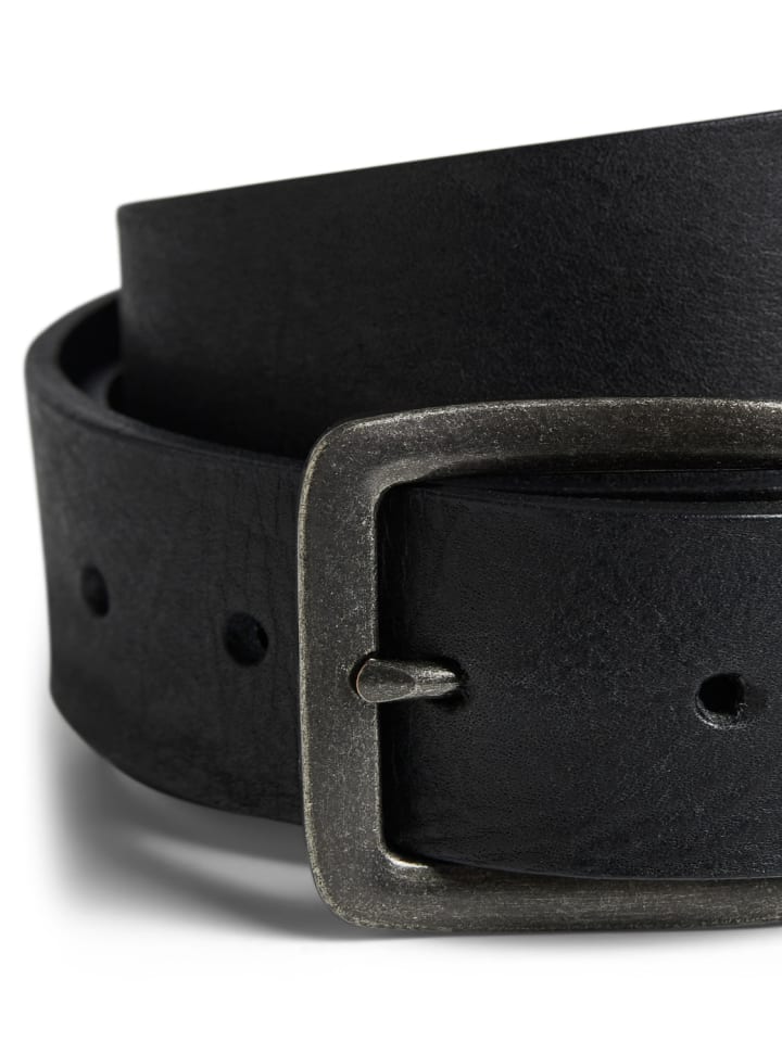 Jack & Jones Ledergürtel 'JACVICTOR' Schwarz günstig kaufen 90