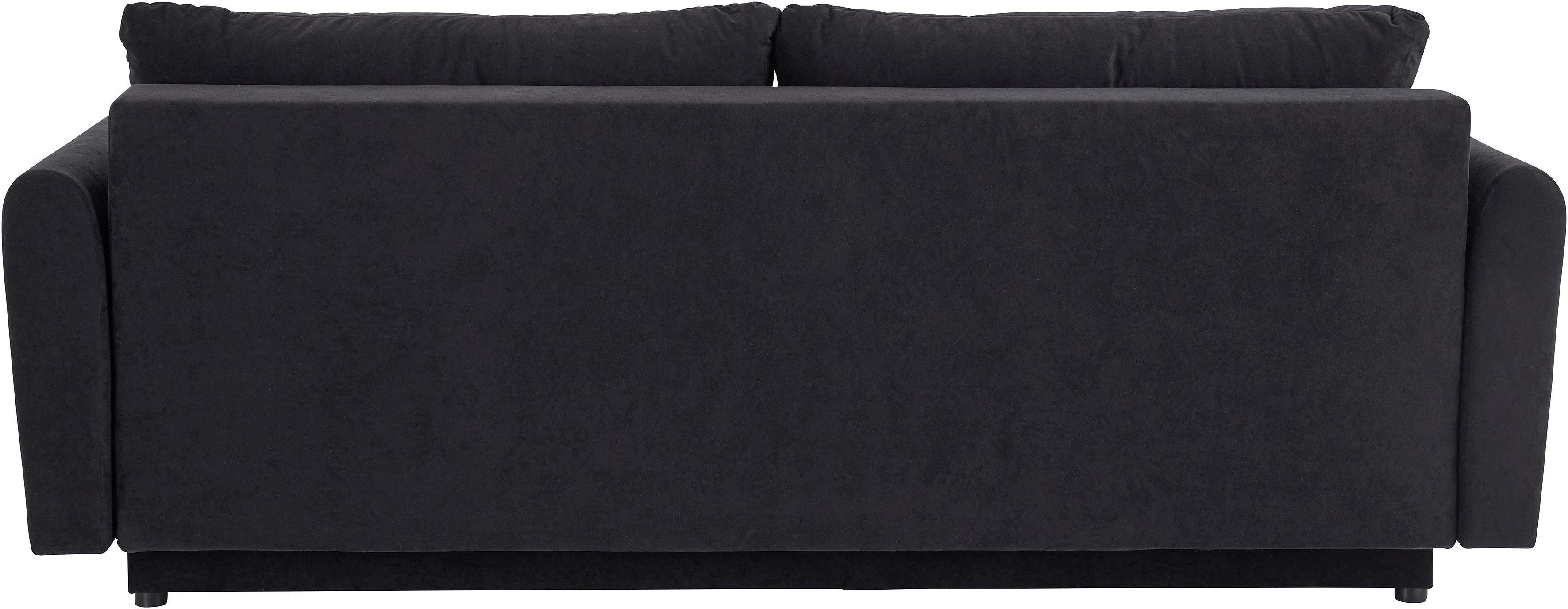 INOSIGN Schlafsofa Nordic, mit Federkern und Metallbeinen, Steppung im Sitzbereich