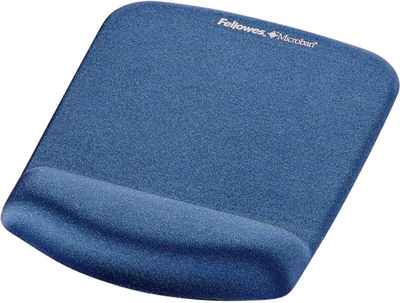 Fellowes Handgelenkauflage mit Mauspad Plush Touch™ Blau