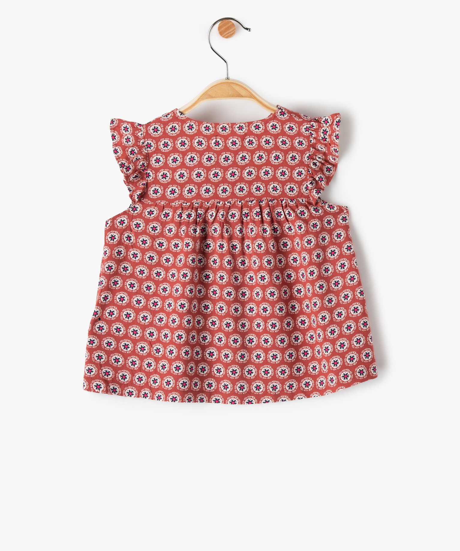Blouse bébé fille sans manches à motifs rose | GEMO