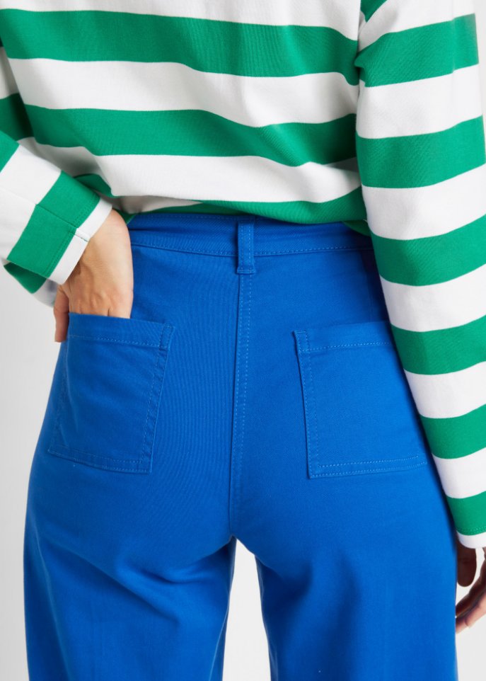 Weite Twillhose aus Bio-Baumwolle