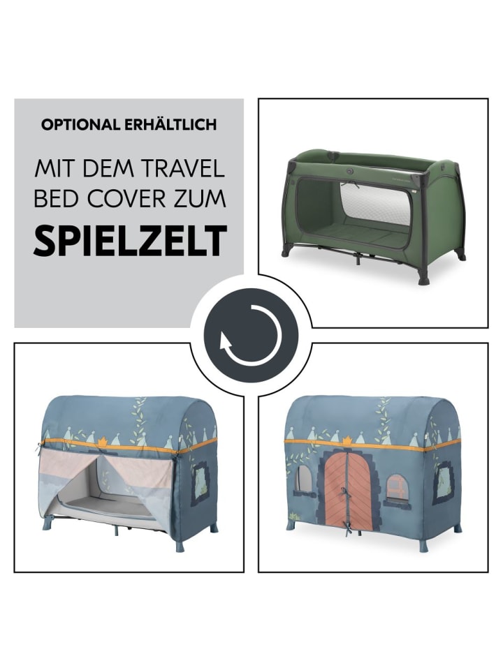 Hauck Reisebett Play N Relax Center mit Wickelauflage, höhenverstellbar in gruen günstig kaufen onesize