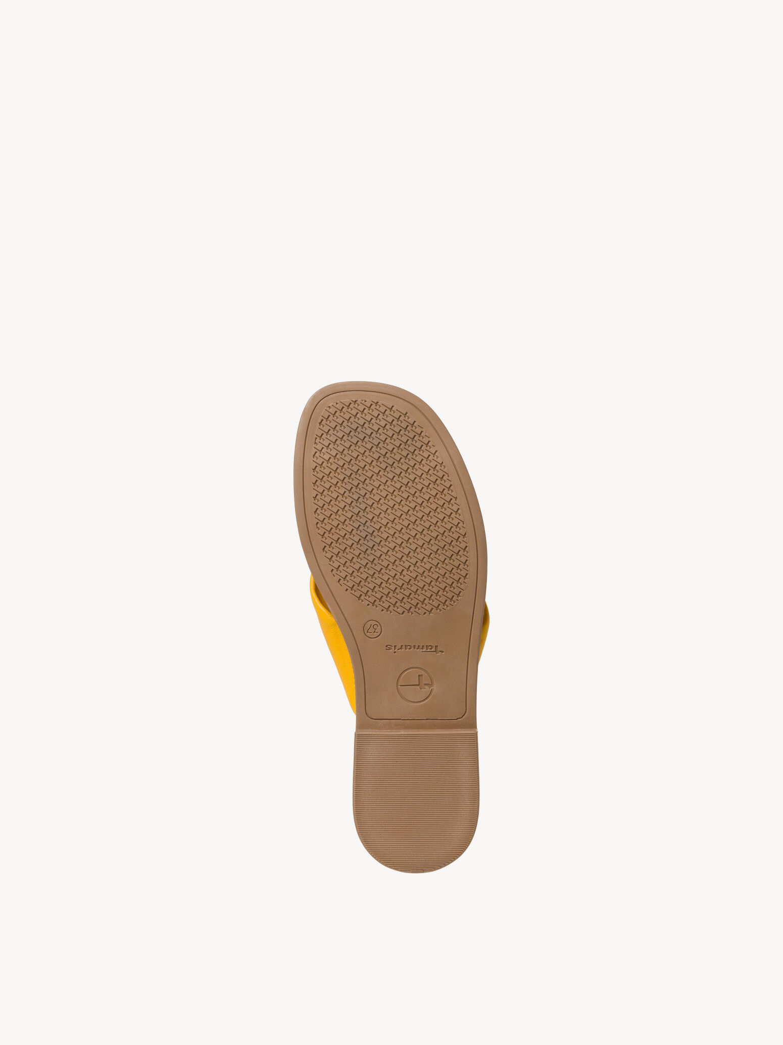 Mule en cuir - jaune